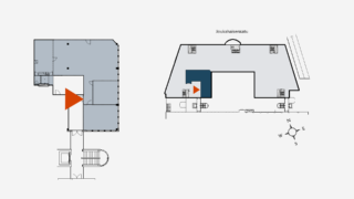 Joukahaisenkadun 4. kerroksessa sijaitsevan 216,5 neliöisen toimiston pohjakuva