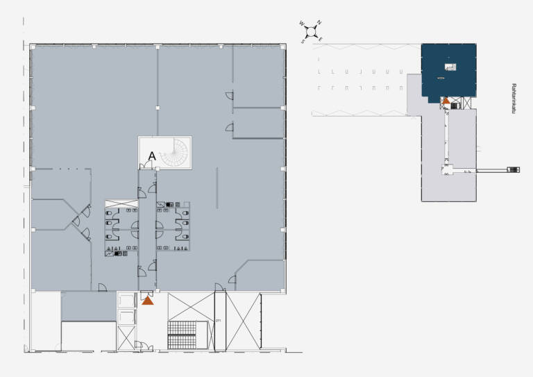 Toimisto 3.krs 860m2 pohjakuva.